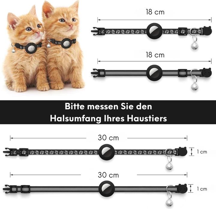 Actual product image Suba 2-pack AirTag cat collar (Cat)