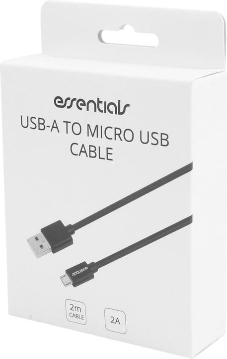 Actual product image Essentials USB-A - Micro USB Cable, 2m, Black (USB 2.0)