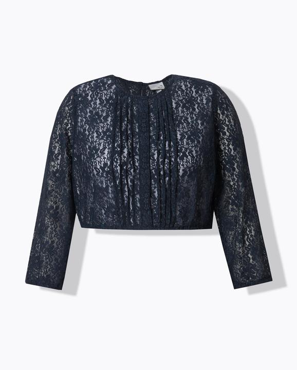 Produktbild Ulla Popken Dirndlbluse, elastische Spitze, Rundhals, 3/4-Arm (52)