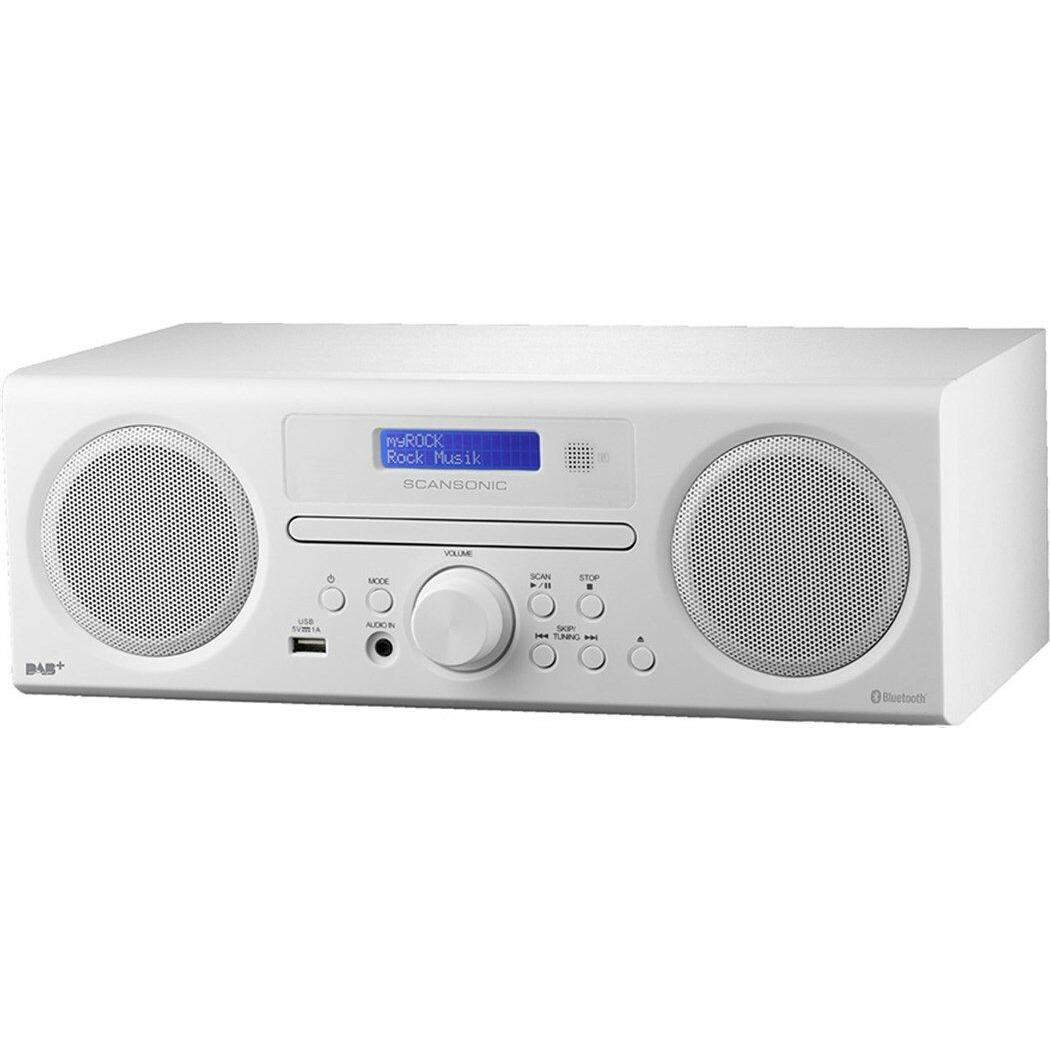 Scansonic Da310 (DAB+, FM, Bluetooth), Radio, Weiss