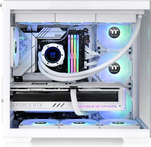 Produktbild Thermaltake Geh View 380 WS Midi Tower "ARGB Snow" White retail (Mini-ITX, ATX, mATX)