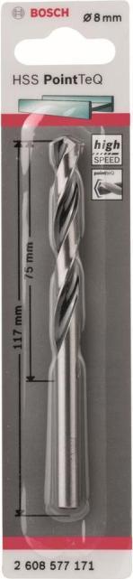 Actual product image Bosch Professional Zubehör HSS PointTeQ twist drill (Ø 8.0 mm)