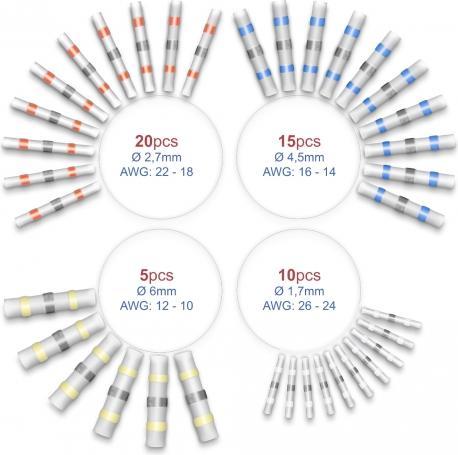 Produktbild Delock Lötdrahtverbinder wasserdicht Set 50 Stück 26 (Kabelbinder)