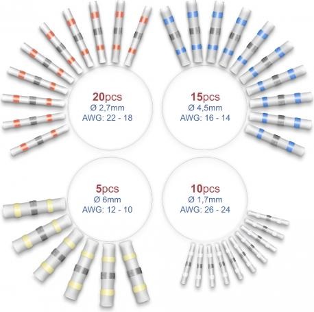 Produktbild Delock Lötdrahtverbinder wasserdicht Set 50 Stück 26 (Kabelbinder)