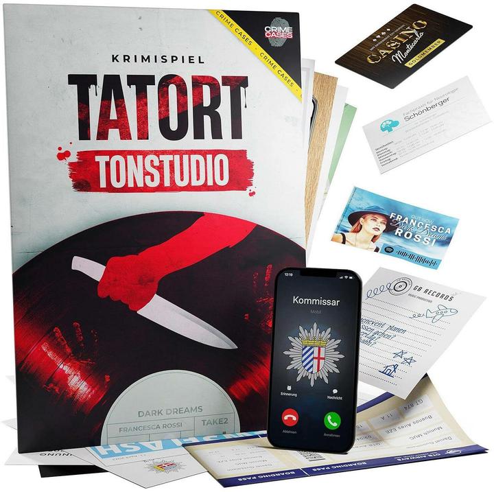 Actual product image Crime Cases MOMD0002 - CRIMECASES: Tatort Tonstudio, crime game, for 1-6 players, from 14 years (EN) (German, 1 - 6 Players)