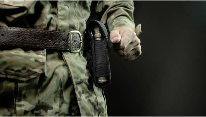 Actual product image ArmyTek Dobermann Pro Magnet USB Olive Warm LED torch with wrist strap, with holster battery-powered (15 cm, 1400 lm)