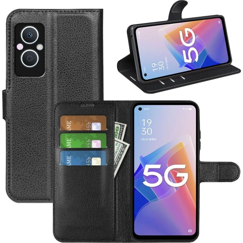 Screenguard Oppo Reno8 Lite 5G Leather Guard Lederhülle (Oppo Reno 8 Lite 5G), Smartphone Hülle, Schwarz