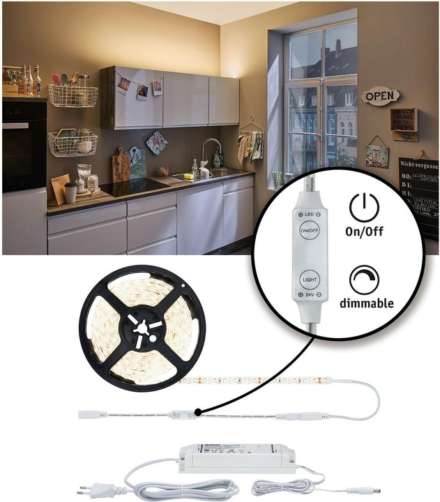 Image du produit Paulmann SimpLED Power Stripe Set (Blanc chaud, 300 cm, Intérieur)