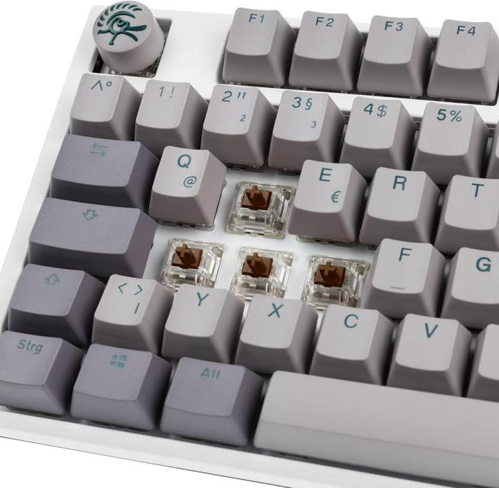 Actual product image Ducky One 3 Mist Grey Gaming Keyboard, RGB LED - MX-Brown (DE, Cable)