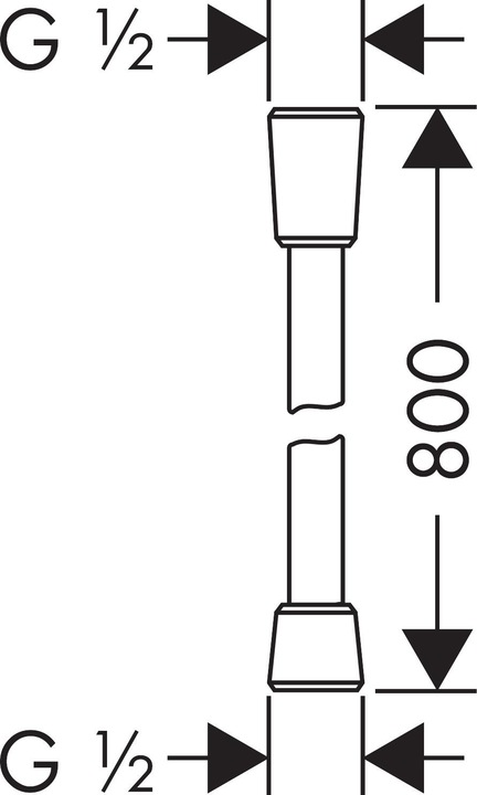 Immagine prodotto hansgrohe HG tubo doccia ISIFLEX B 800mm cromo (80 cm)
