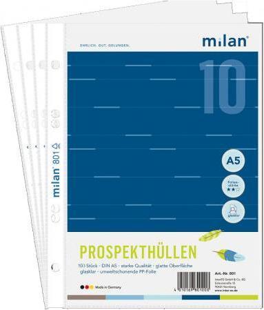 Produktbild Durable Milan 100 Prospekthüllen A5 60µ Milan 801 (A5)