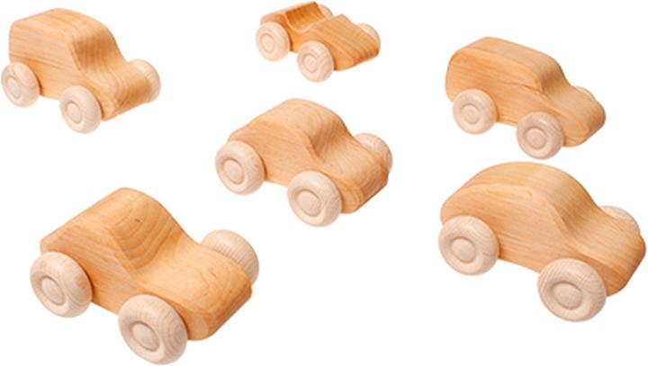 Image du produit Grimm's Set de voitures, 6 pièces, naturel