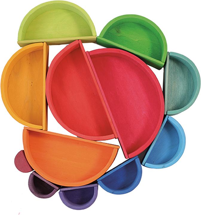 Actual product image Grimm's Building plates rainbow, 11 parts