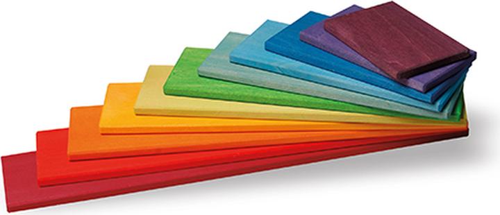 Actual product image Grimm's Building plates rainbow, 11 parts