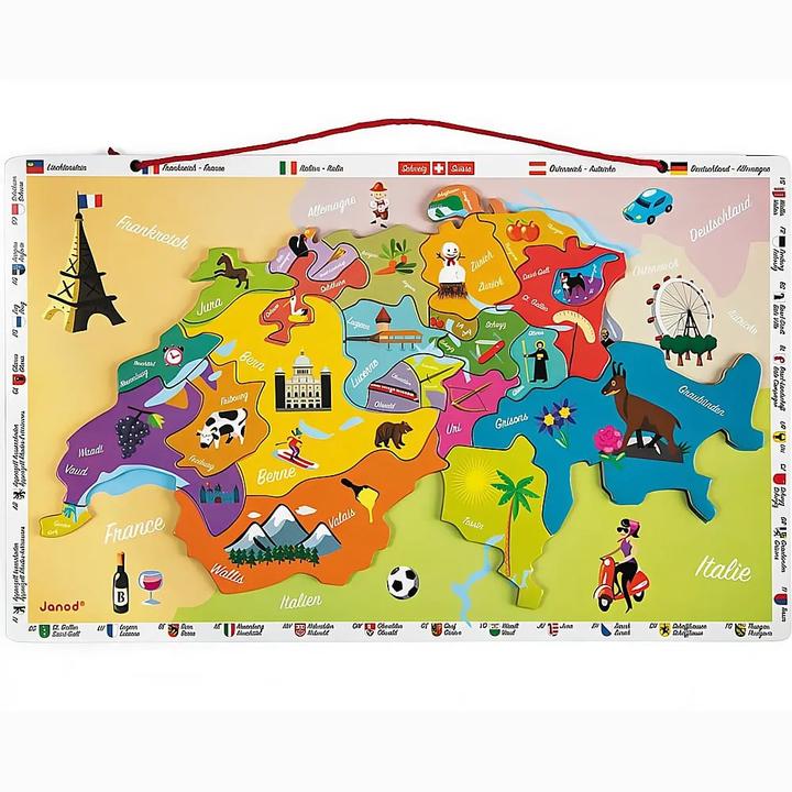 Produktbild Janod Magnetkarte Schweiz (24 Teile)