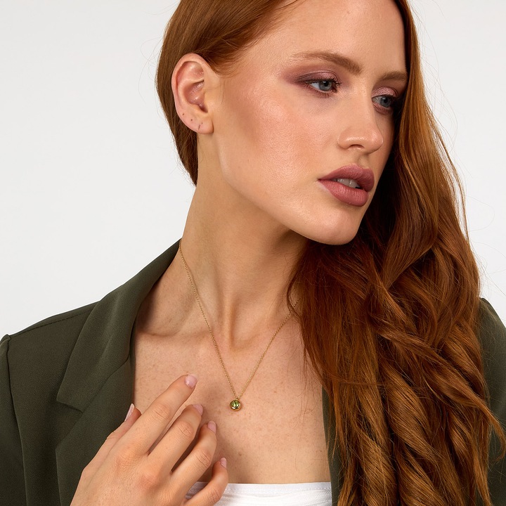 Actual product image Morellato - Charming Gold Plated Necklace with Semipreziose Peridot SAXN05 (Silver 925)