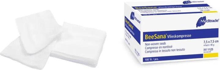 Meditrade Vlieskompressen 10x20cm 30 g/m2 unsteril ohne RX 4-fach