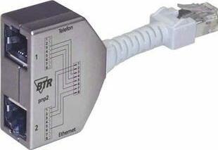 Produktbild Metz Connect BTR Cable sharing Adpter Set pnp 2 Ethernet-ISDN Ethernet-ISDN silber