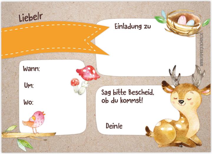 Actual product image Papierdrachen Forest animals (12 pcs.)