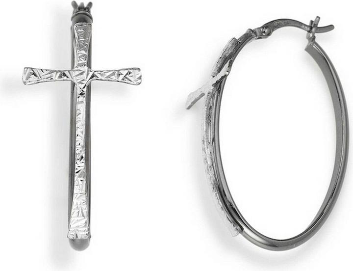 Produktbild Amen Mod. Cerchio E Croce Black (Sterling Silber 925)