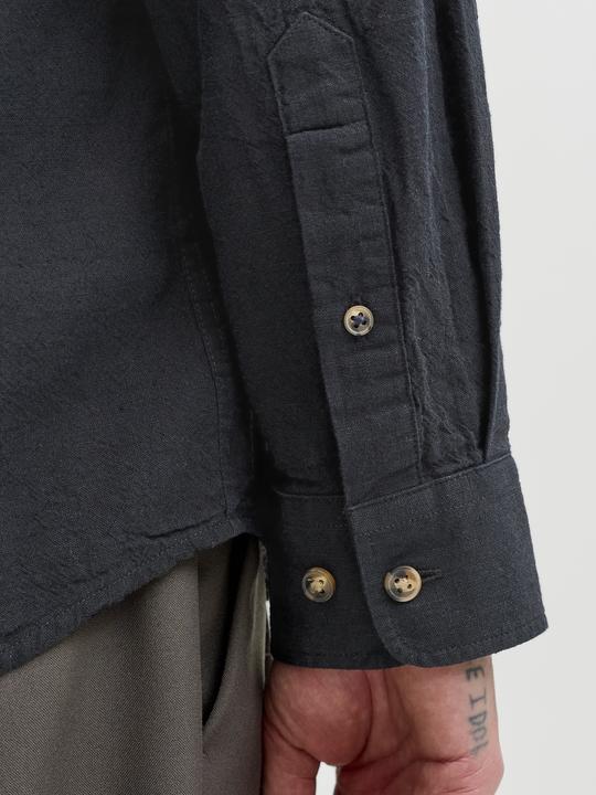 Actual product image Jack & Jones Jjesummer Linen Blend Band Shirt L/S Sn (XL)