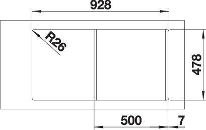 Produktbild Blanco Lantos 5 S-IF (Einbauspüle, 49 cm, 94 cm)