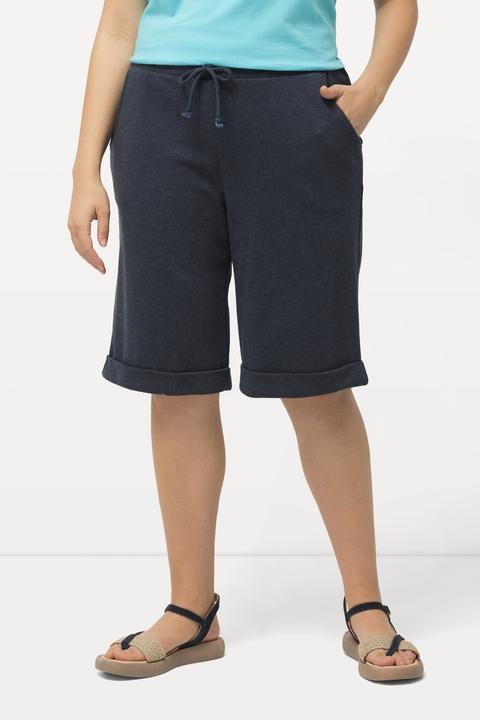 Image du produit Ulla Popken Short Mary en molleton, taille élastique, jambe droite et large (62, 64)