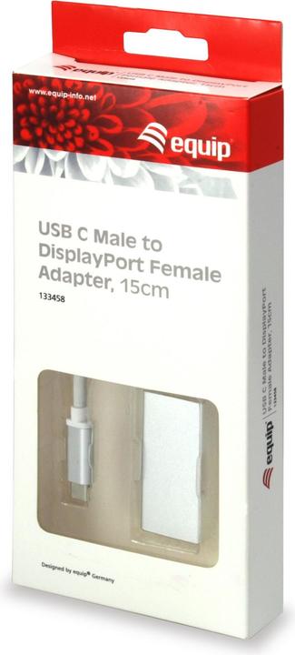 Produktbild equip 133458 USB Typ C auf DisplayPort Adapter 15cm (USB Typ-C, 25 cm)