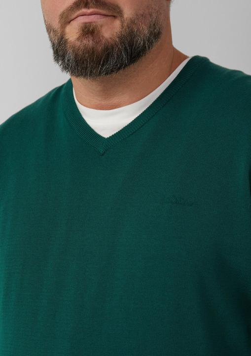 Produktbild S.Oliver Strickpullover Strickpullover mit Logo-Stickerei (4XL)