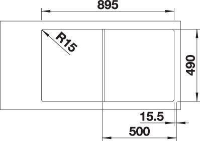 Produktbild Blanco Axia III 5 S (Einbauspüle, 51 cm, 91.50 cm)