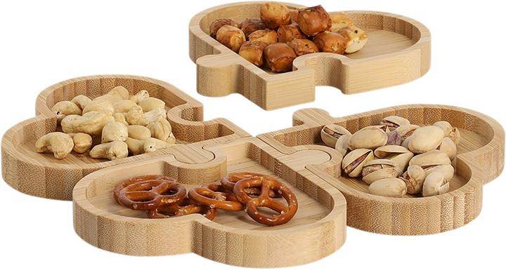 Actual product image Zeller Present Snackteller Hearts Bambus 24x24x1.8 cm