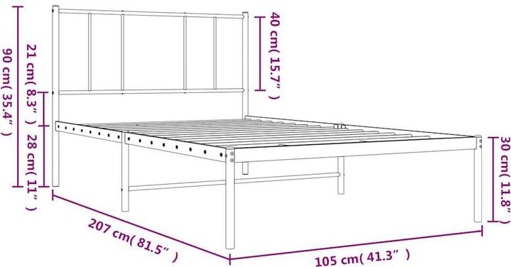 Image du produit vidaXL Bettgestell (100 x 200 cm)