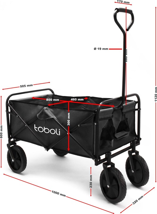 Produktbild Toboli Offroad Faltbollerwagen