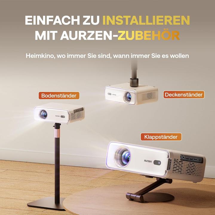 Actual product image Aurzen Eazze D1 Heimkino Beamer mit 4K Unterstützung (Full HD)