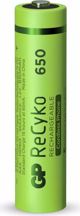 Actual product image GP Batteries Charger GP 1x4 GP Recyko Nimh Ackus AAA 650mah Dect-Telephon (1 pcs., AAA, 650 mAh)
