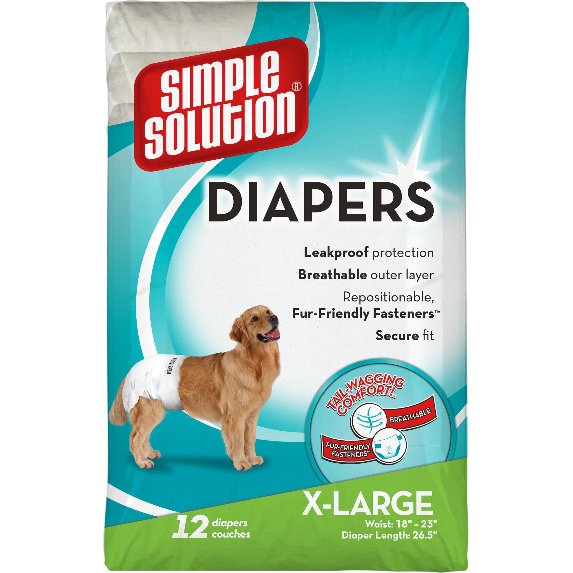 Meilleurs prix pour Simple Solution Serviettes hygiéniques jetables 12 pcs. XXL (Chien), Hygiène animale
