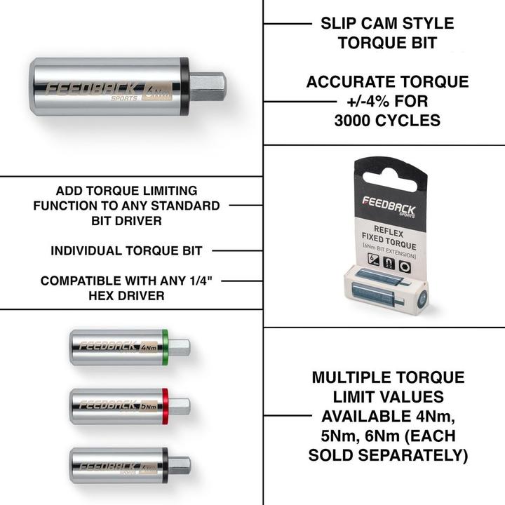 Produktbild Feedback Sports 6NM Einsatz für Relfex Drehmoment Innensechskantchlüssel Kit (1/4")