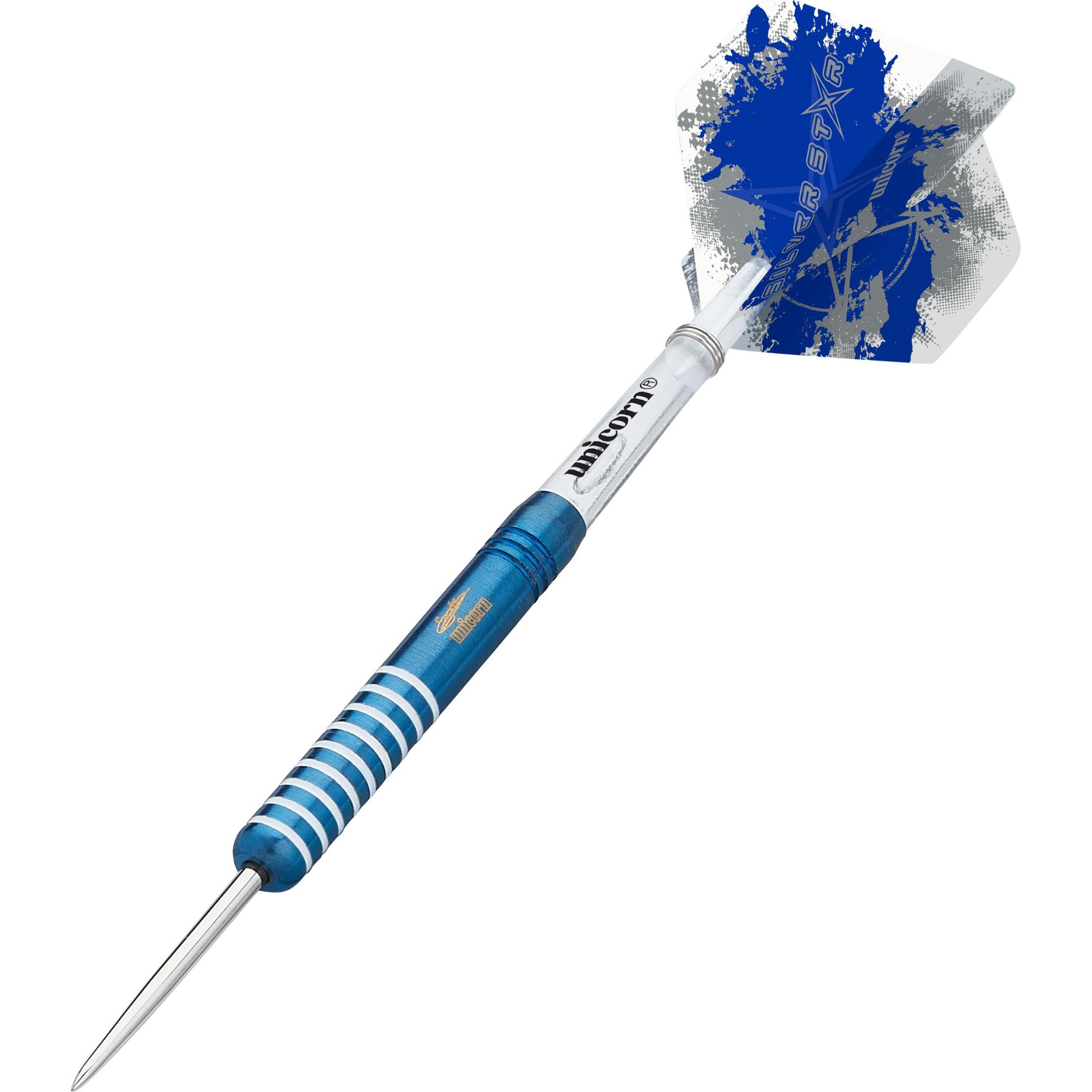 Thumbnail - Unicorn Silver Star Blue Gary Anderson Steel Darts 1 Satz (23 g)