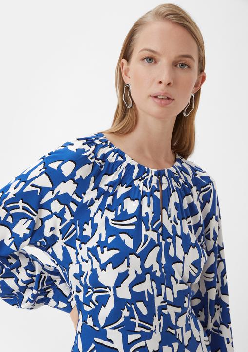 Produktbild Comma Kleid Fliessendes Maxikleid mit All-over-Print (40)