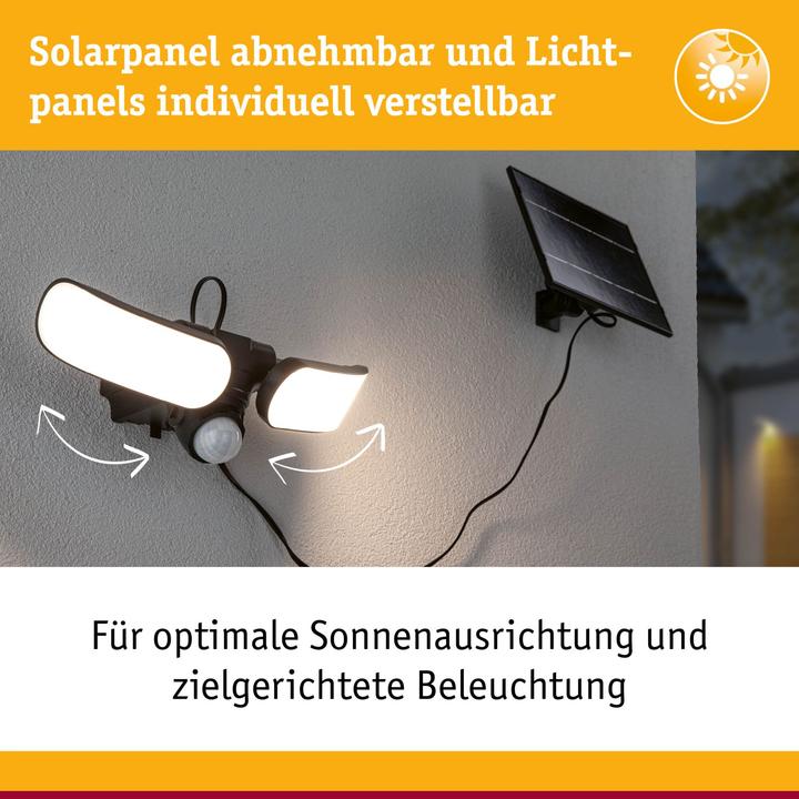 Image du produit Paulmann Solar Wandfluter Sonlig (1100 lm, IP65)