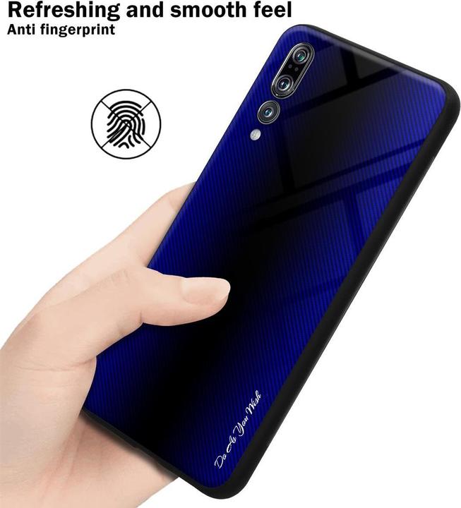 Actual product image Cadorabo TPU Striped Glass Cover (Huawei P20 Pro, Huawei P20 Plus)