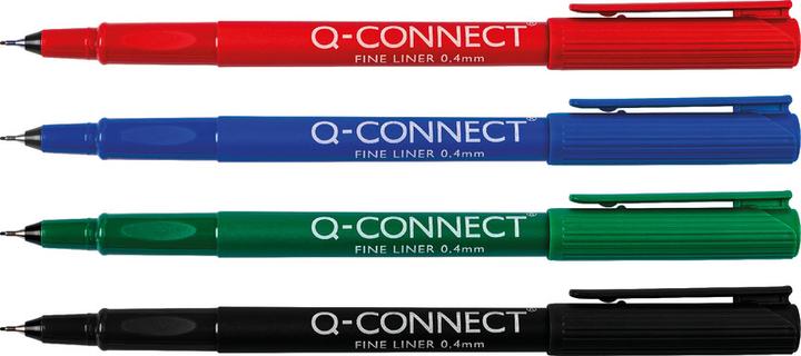 Actual product image Q-Connect Fineliner (Green, 10 x)