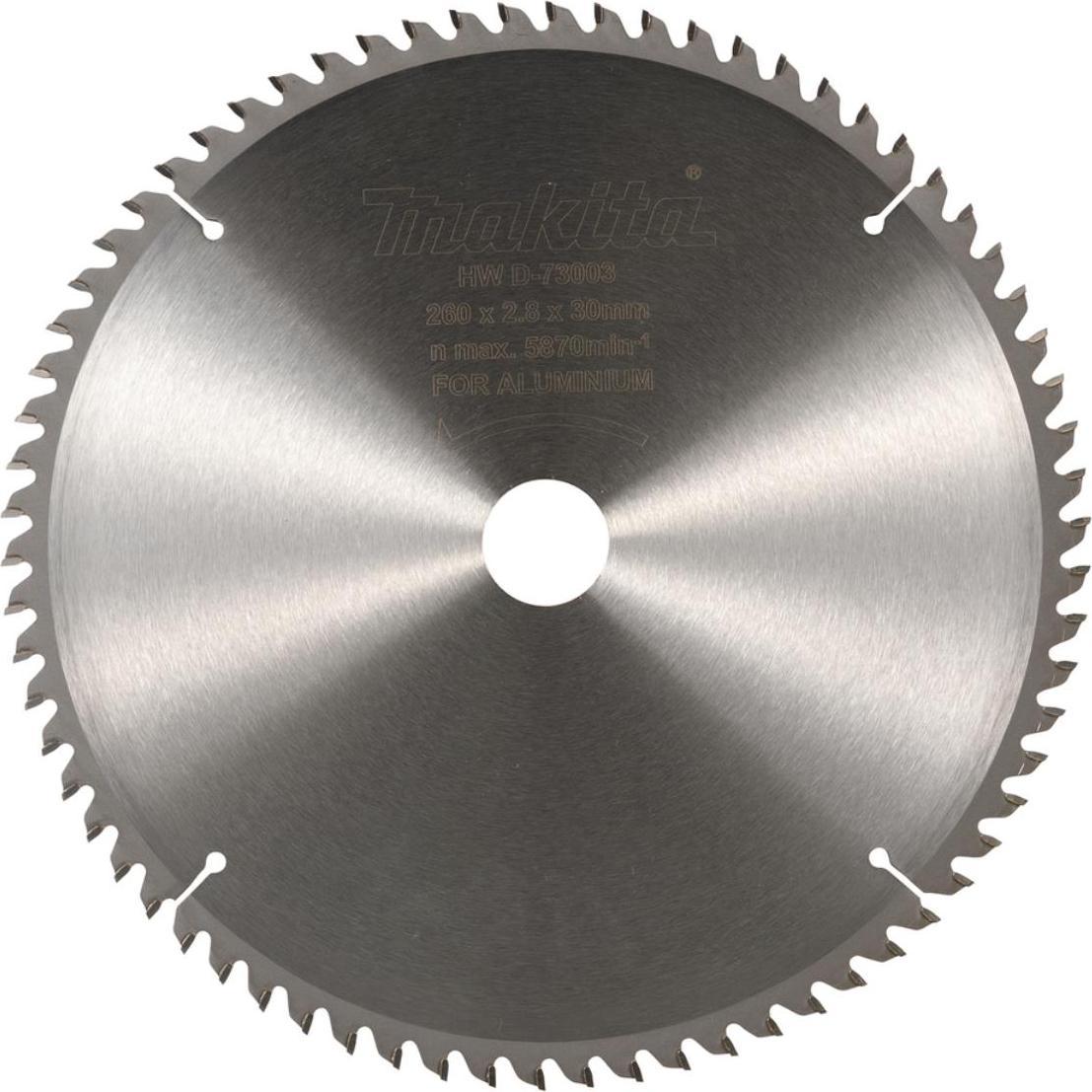 Thumbnail - Makita, Sägeblatt, D-73003 TCT-Säge 260X2.8X30mm 5° T70 zum Schneiden von Aluminium