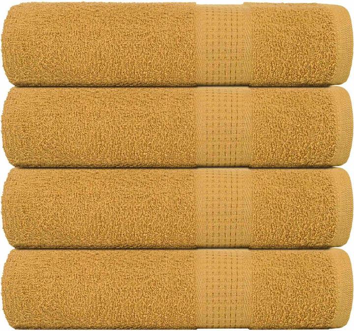 Produktbild VidaXL Handtücher 4 Stk. Golden 50x100 cm 360 g/m² 100% Baumwolle Badetuch (50 x 100 cm)