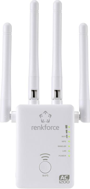 Renkforce AC Dualband WLANRouter/Repeater/AP (867 Mbit/s, 300 Mbit/s)