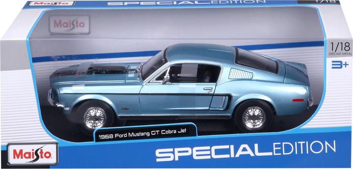 Produktbild Maisto Ford Mustang GT Cobra 1968 blau 1/18