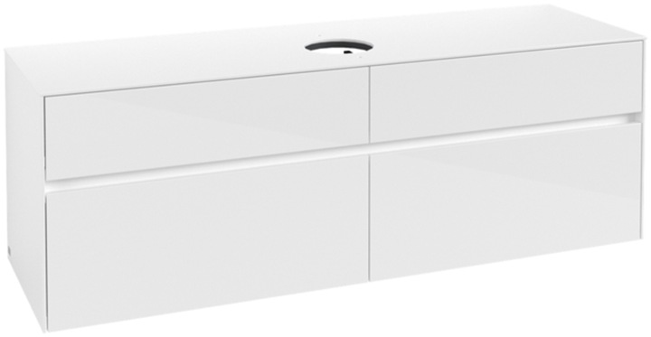 Produktbild Villeroy & Boch V&B Waschtischunterschrank COLLARO 160x54,8x50cm WT mttg Glossy White (160 x 50 x 55 cm)