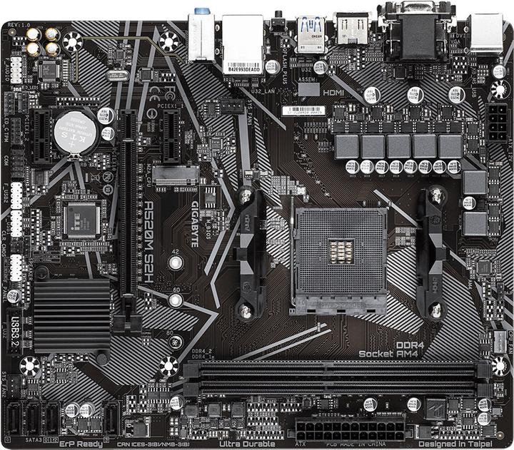 Productafbeelding Gigabyte A520M S2H (AM4, AMD A520, mATX)