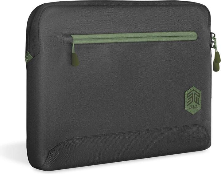 Produktbild STM 114-392P-01 laptop case 40.6 cm (16") Sleeve case Black, Green (16", Universal)