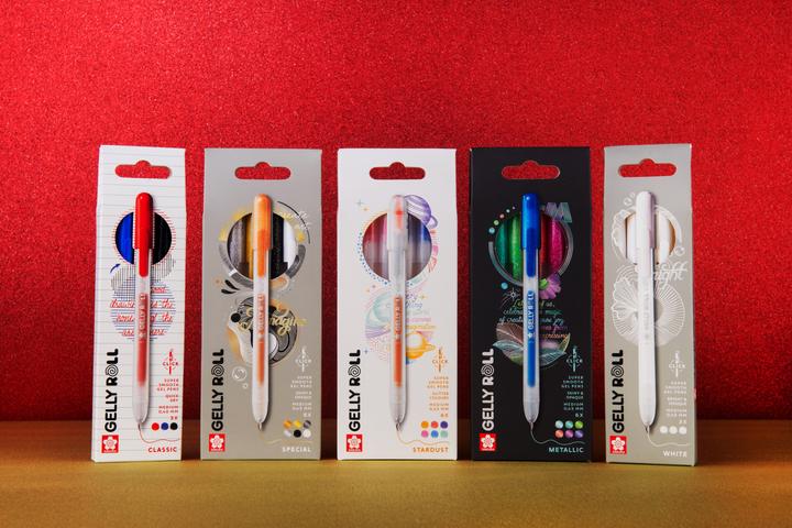 Productafbeelding Sakura Gelly Roll Retractable Classic Gelschreiber transparent 0,45 mm, Schreibfarbe: weiss, 3 St. (Wit, 3x)